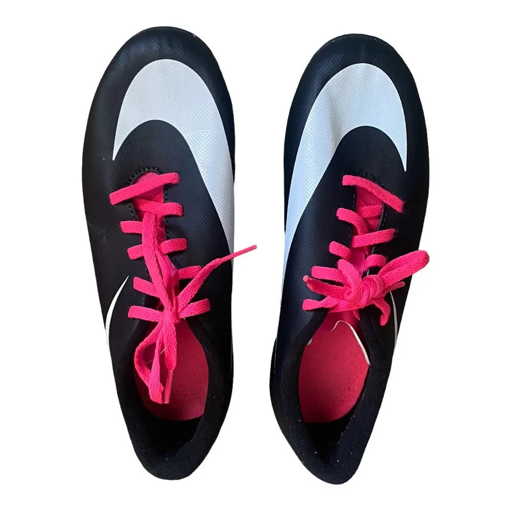 Nike Girls Pink Baseball Soccer Cleats Size US 4Youth Lace-Up Sneaker Pre-owned - Picture 3 of 9